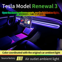 Suitable for Tesla's new model 3 dashboard air outlet ambient light USB acrylic LED light