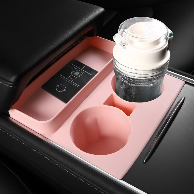 Car cup holder suitable for Tesla model3 central control cup beverage limiter silicone cup holder