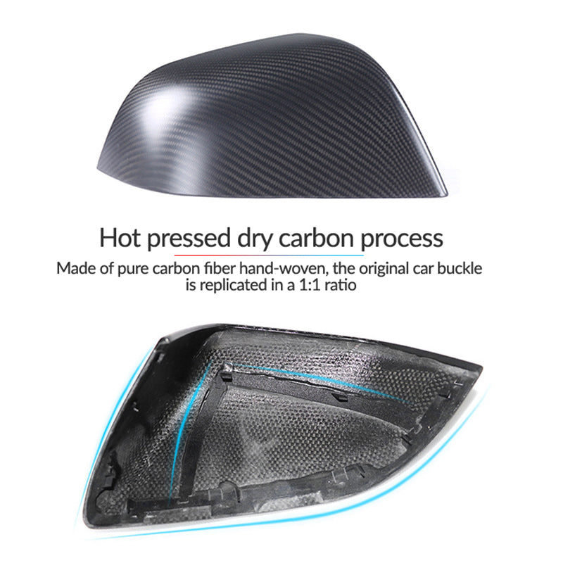 Tesla Tesla MODEL3 real carbon fiber modified pure carbon replacement rearview mirror reversing mirror decoration
