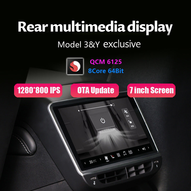 Suitable for Tesla model3 y rear entertainment screen multimedia control screen car display