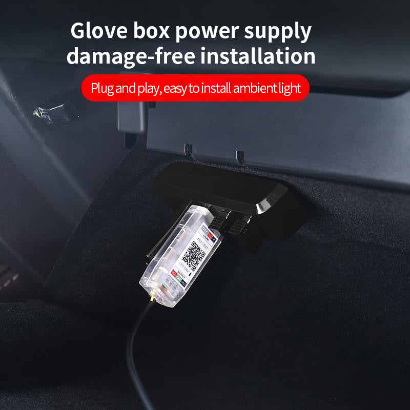 Suitable for Tesla's new model 3 dashboard air outlet ambient light USB acrylic LED light