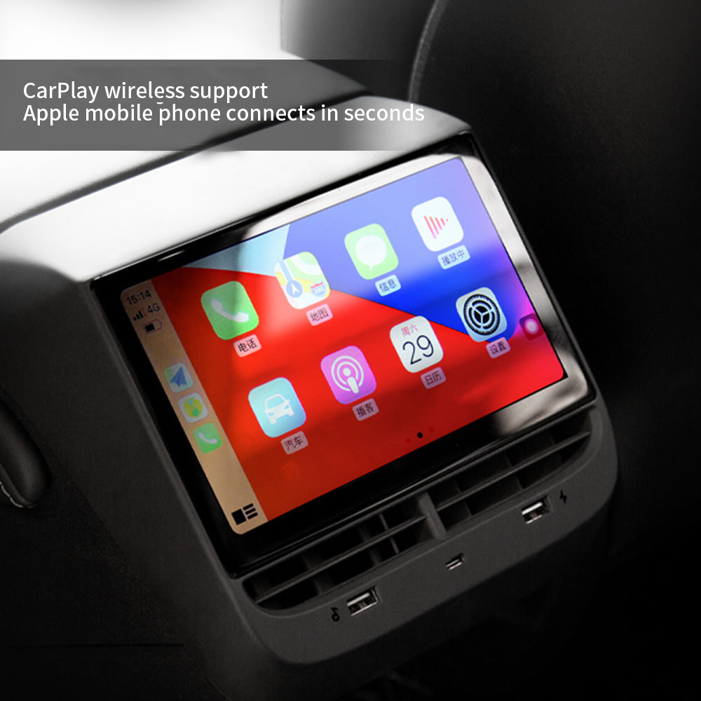 Applicable to Tesla model 3Y through-mounted rear air-conditioning Carplay entertainment multimedia system 7-inch display