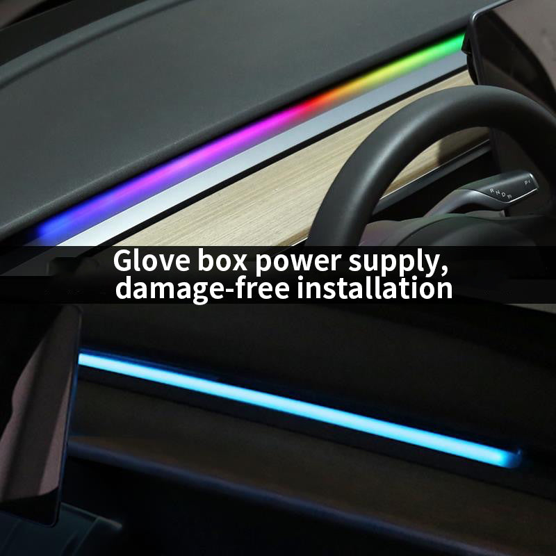 Suitable for Tesla's new model 3 dashboard air outlet ambient light USB acrylic LED light