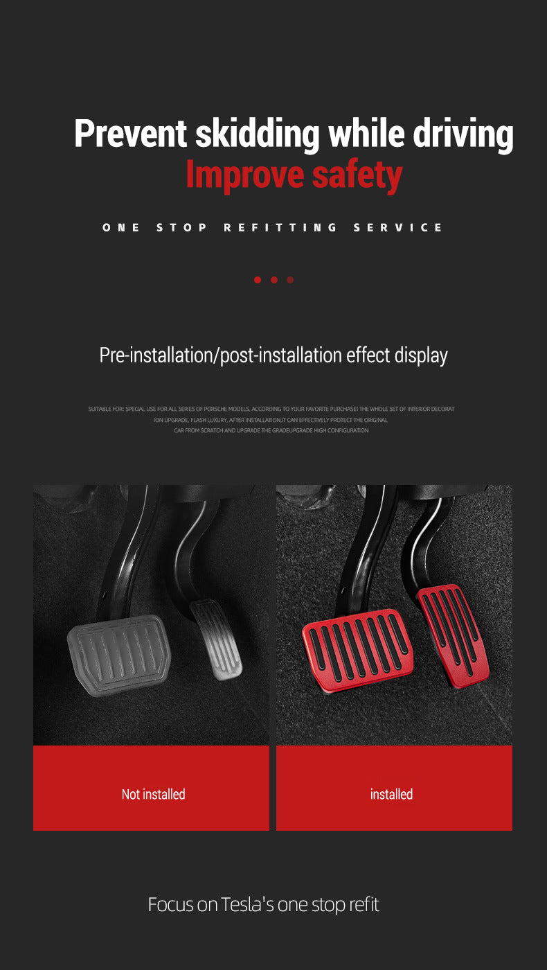For Tesla Model 3 Y 2021-2022 Accessories Model 3 Aluminum Alloy Accelerator Brake Pedal Durable Car Pedal Pad Cover