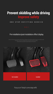 For Tesla Model 3 Y 2021-2022 Accessories Model 3 Aluminum Alloy Accelerator Brake Pedal Durable Car Pedal Pad Cover