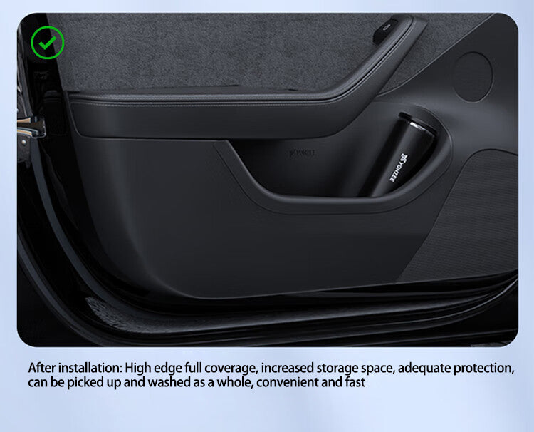 Applicable to Tesla Model 3/Y door slot storage box under the storage pad car interior accessories modification Model 3 new version Nappa leather full car protection set