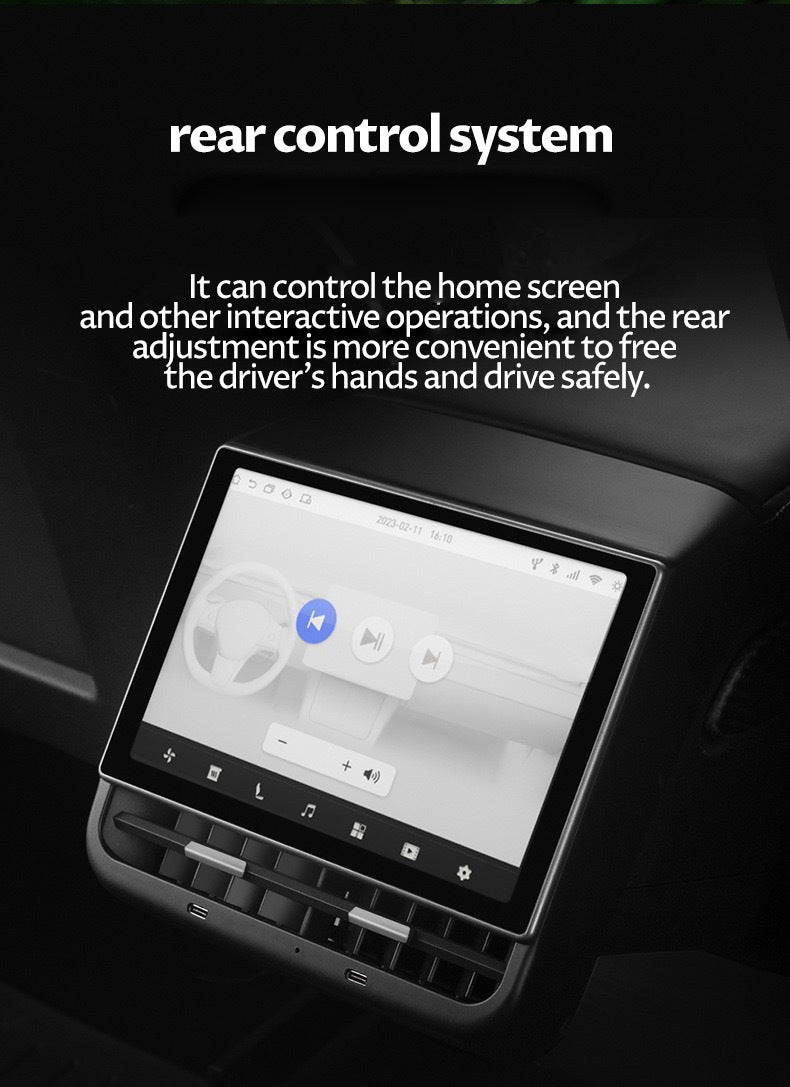 Suitable for Tesla Model 3Y rear smart entertainment air conditioning screen control 8.66-inch modified LCD display