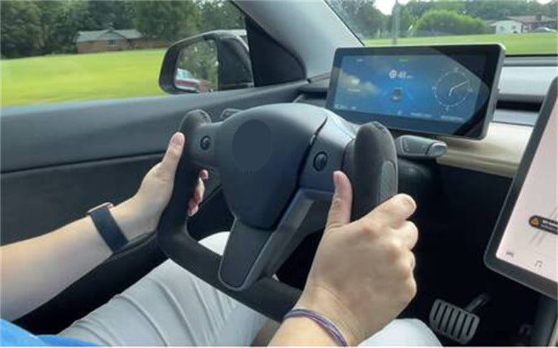 Suitable for Tesla yoke steering wheel factory modified model Edamame 3yx carbon fiber modified steering wheel