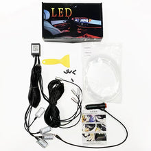 Suitable for new energy Tesla model3y car modification 64 color center console water cup panel LED atmosphere light