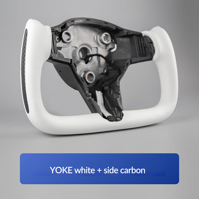 Tesla factory upgraded yoke carbon fiber steering wheel suitable for model edamame 3yx heated steering wheel