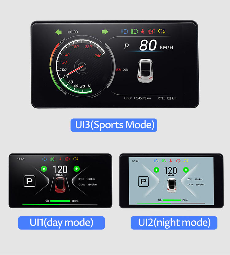 Suitable for Tesla modely/3 smart dashboard LCD head-up display edamame y modification