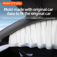 Tesla Model 3Y car window sunshade side window glass track camping privacy curtain sunscreen curtain