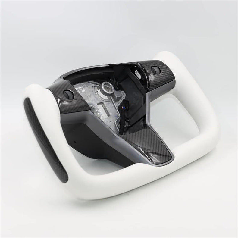 Suitable for Tesla yoke steering wheel factory modified model Edamame 3yx carbon fiber modified steering wheel