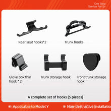 Tesla Model Y front and rear trunk side hook glove box car interior modification accessories artifact