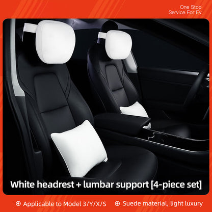 Tesla Modely3XSY headrest car neck pillow car waist support set headrest waist support set