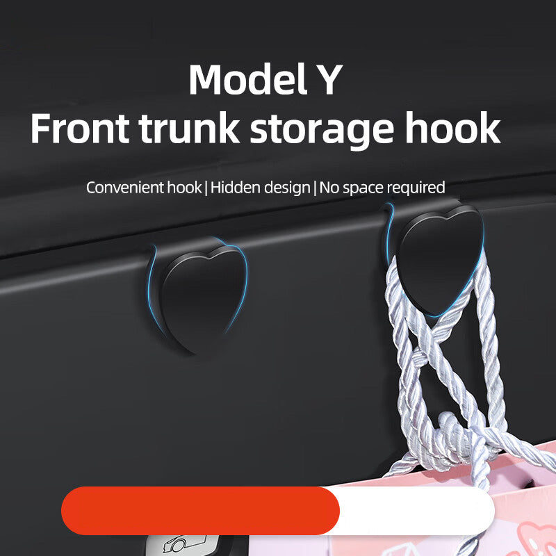 Tesla Model Y front and rear trunk side hook glove box car interior modification accessories artifact